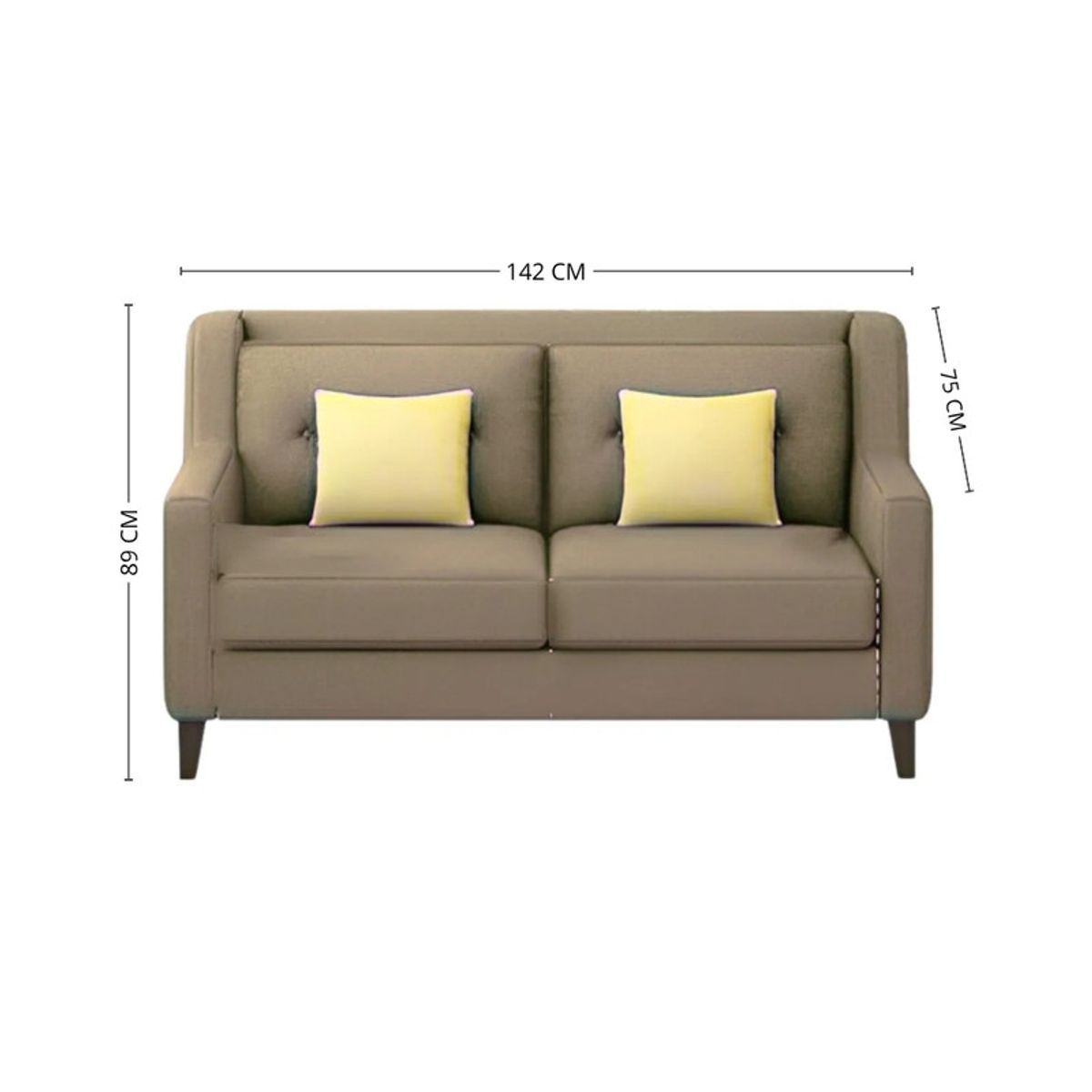 GENERICO - Sofá 2 Cuerpos Barroco - Beige