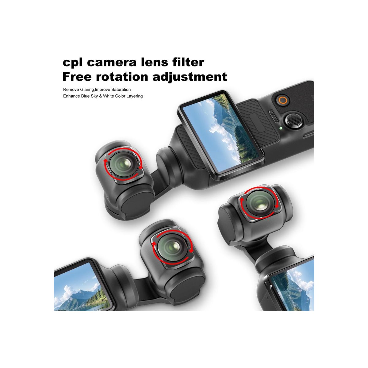 GENERICO - Kit 4 Filtros Magnético Para Dji Osmo Pocket 3 Cpl Nd16 Nd64