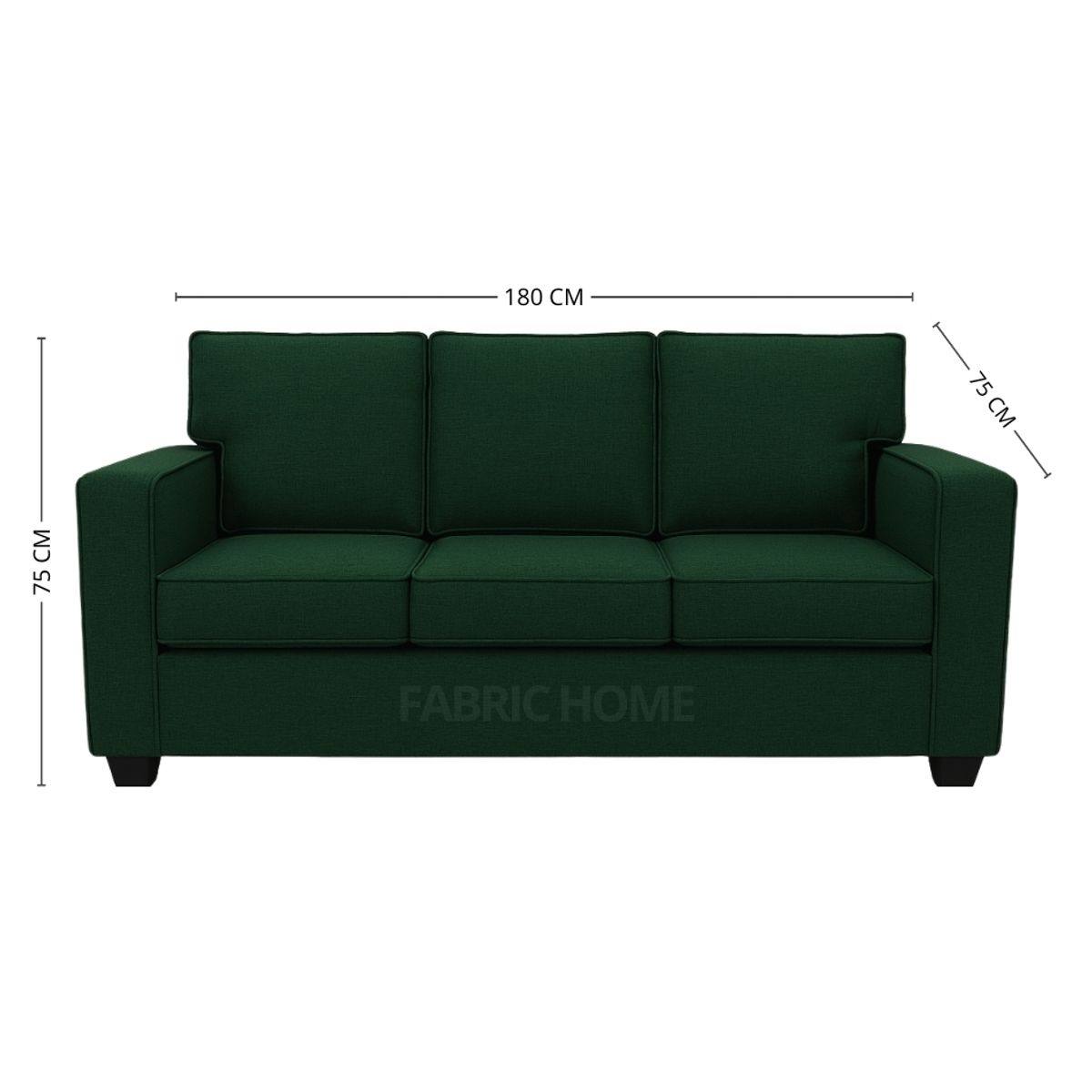 GENERICO - Sofá 3 Cuerpos Reims - Verde