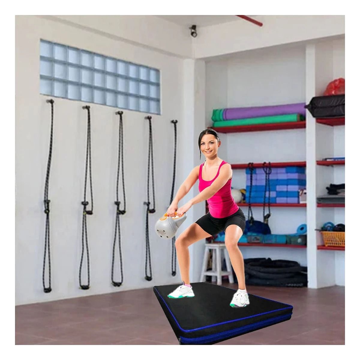 GENERICO - Pack6 Colchon Fitness para Ejercicio de 12M Azul