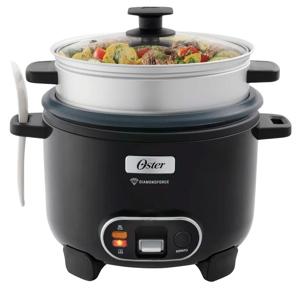 OSTER - Olla Arrocera de 1.8 Lts Oster Funcion Sofrito con Vaporera CKSTRC10DFBLK