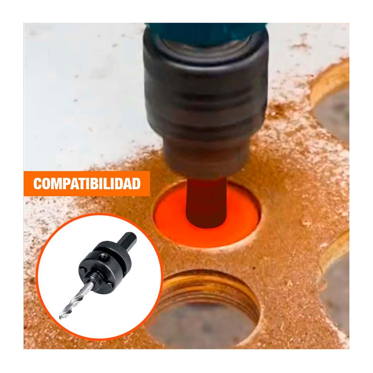 TRUPER - Mandril 7/16 Compatible Con Sierras Copa Bimetálicas 18123