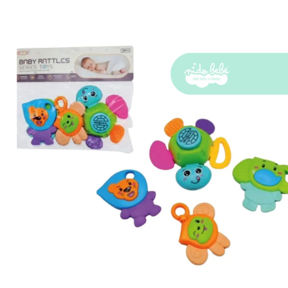 BABY - Set de sonajeros para bebe Multicolor