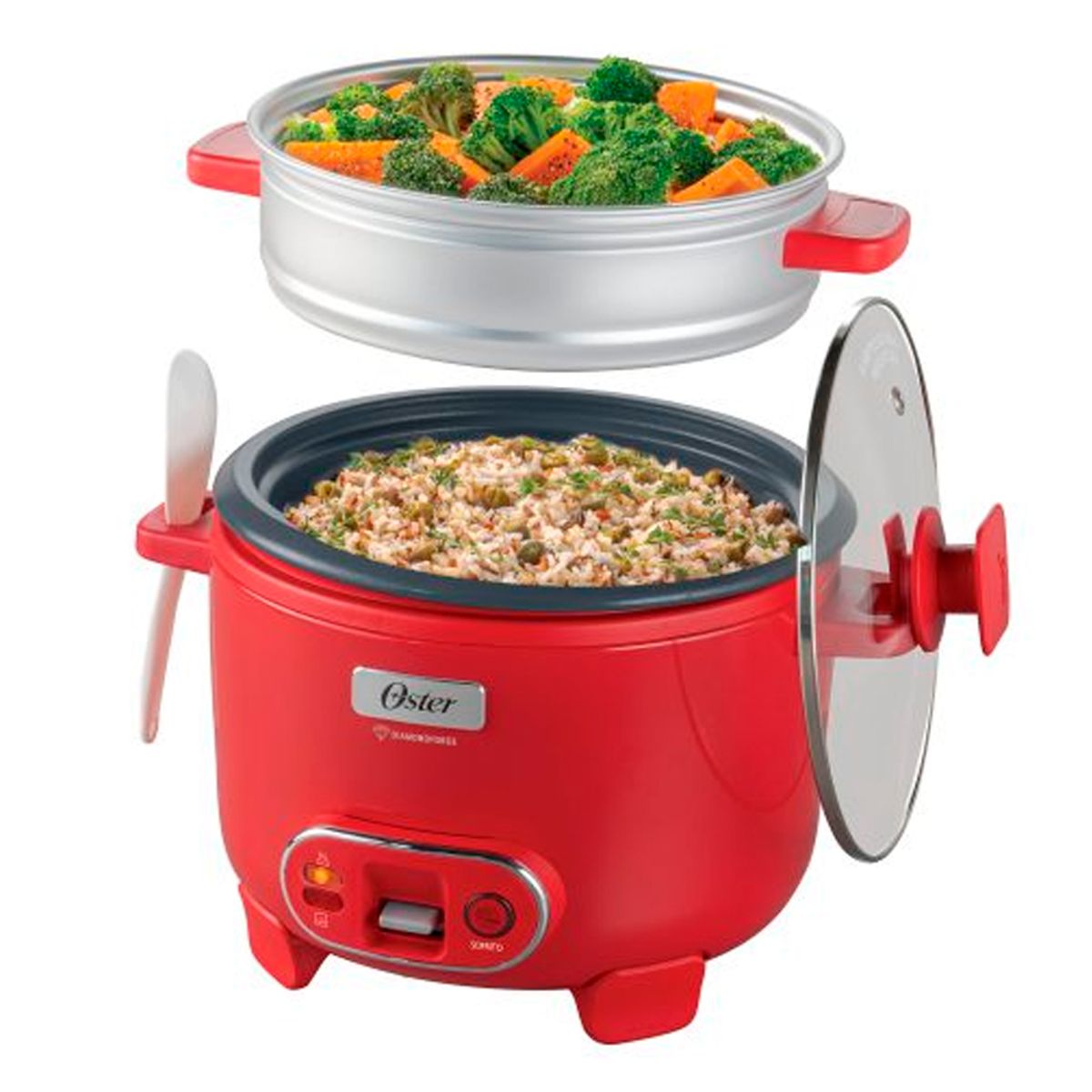 OSTER - Olla Arrocera de 1.8 Lts Oster Funcion Sofrito con Vaporera CKSTRC10DFPNK