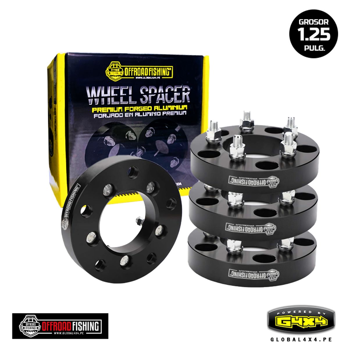 POWERED BY G4X4 GLOBAL 4 X 4 PE - Espaciadores 1.25 pulg de aluminio para Suzuki Jimny