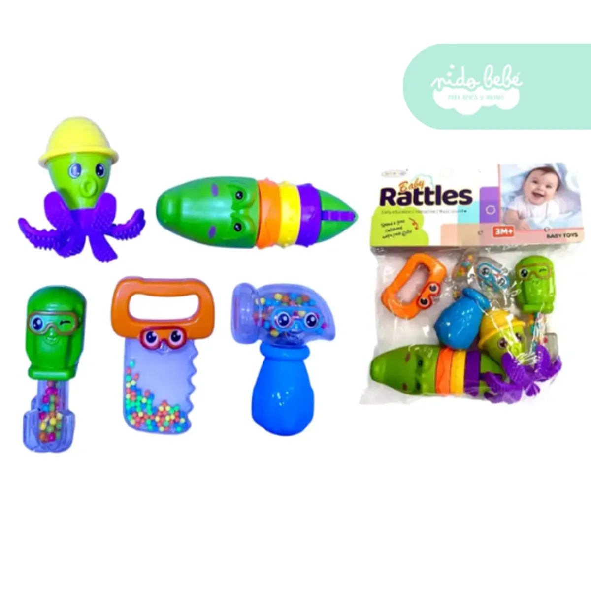 BABY - set de sonajeros herramientas de bebe