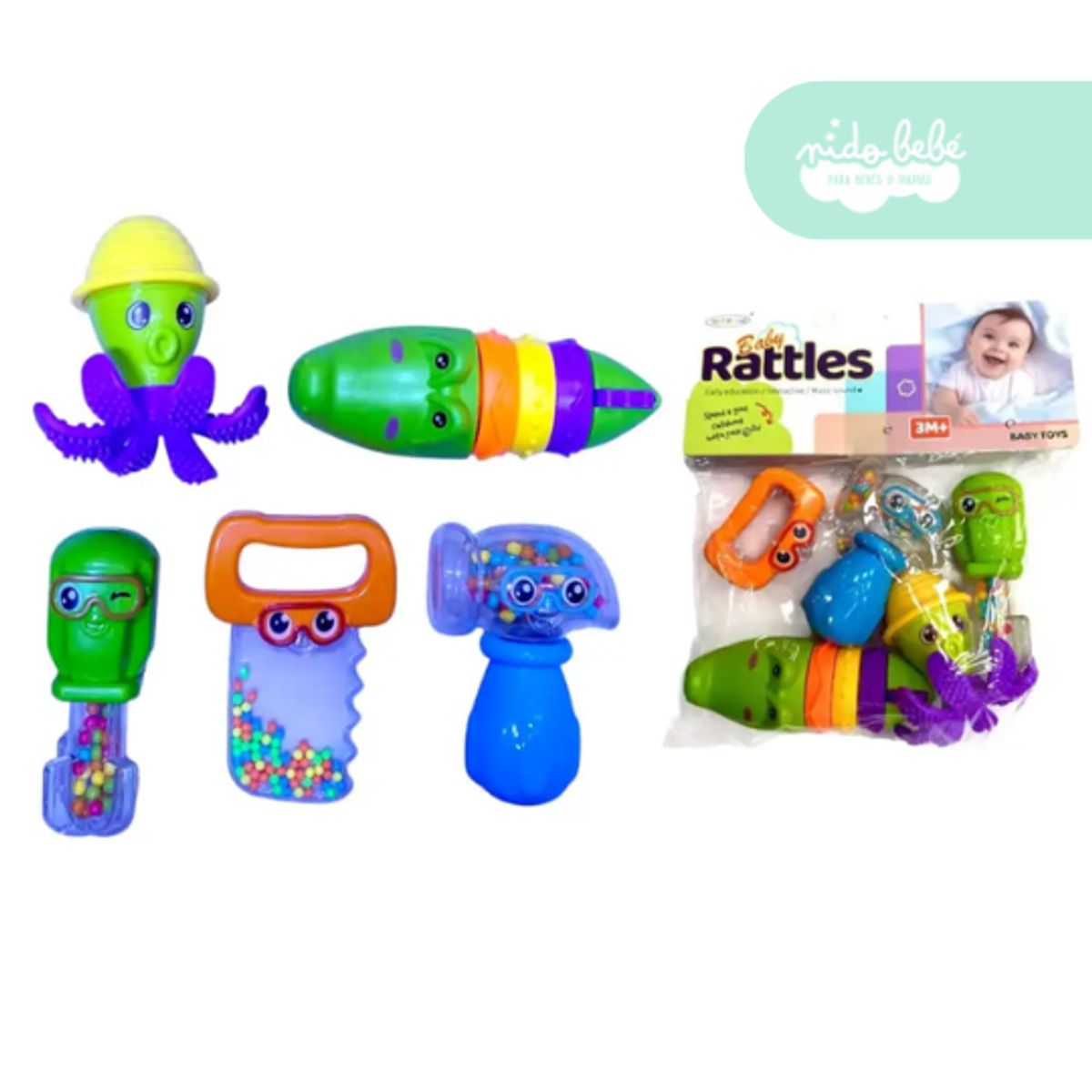 BABY - set de sonajeros herramientas de bebe