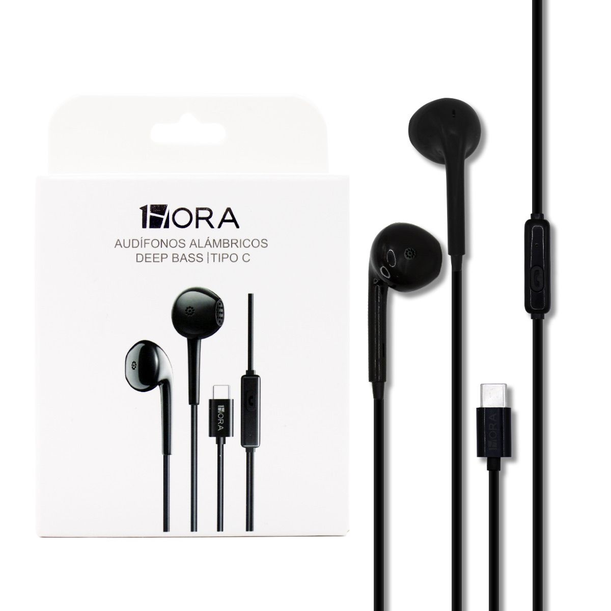 GENERICO - Audifonos  con cable y micrófono entrada Tipo C