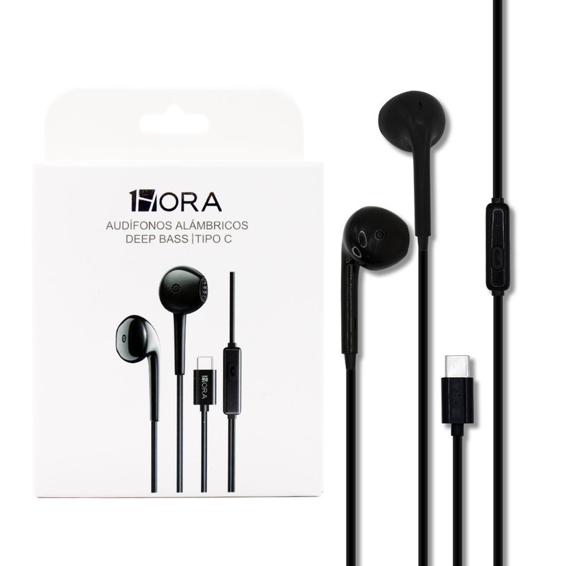 GENERICO - Audifonos  con cable y micrófono entrada Tipo C