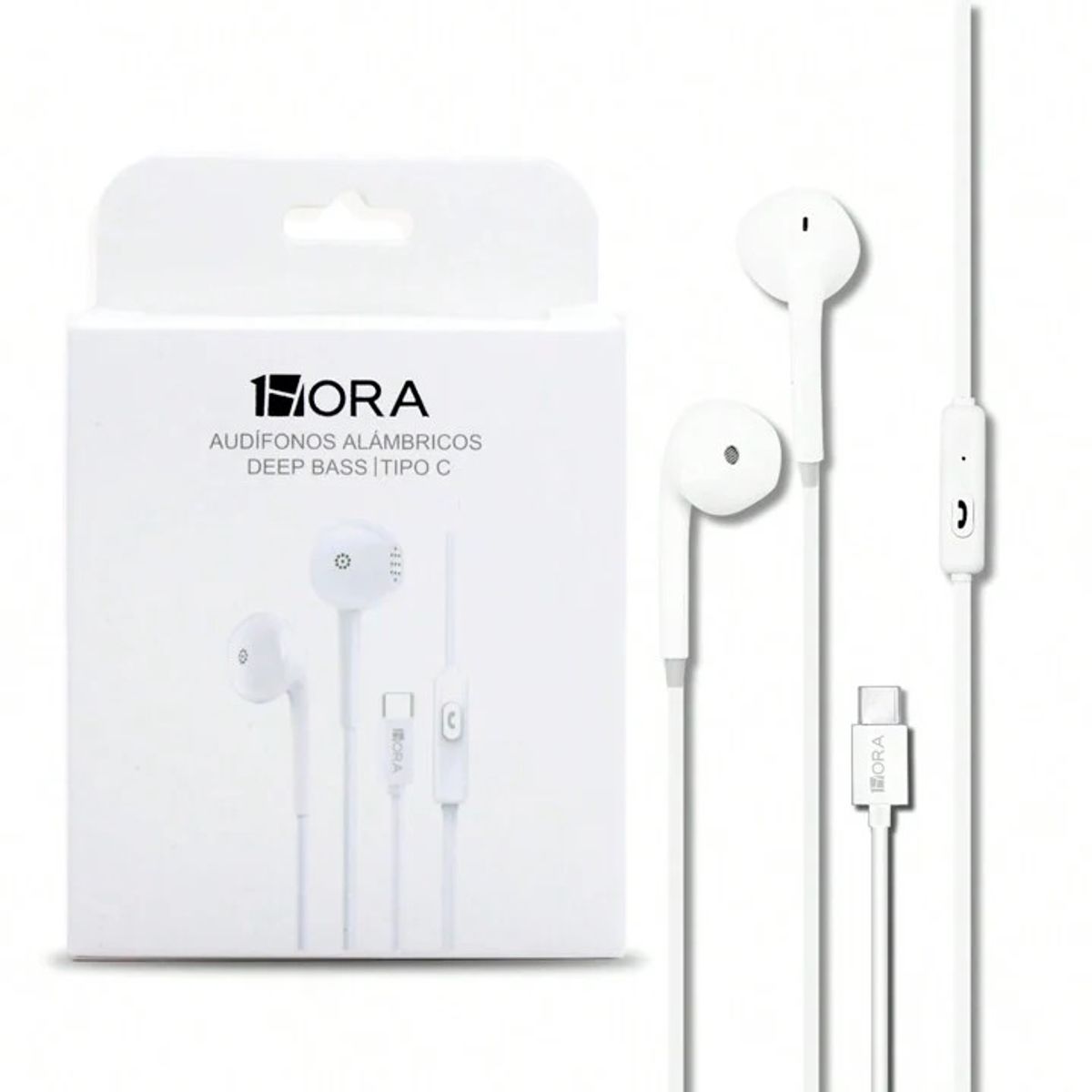 GENERICO - Audifonos  con cable y micrófono entrada Tipo C