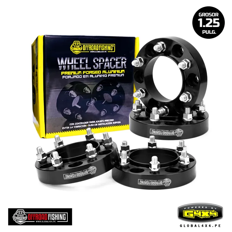 POWERED BY G4X4 GLOBAL 4 X 4 PE - Espaciadores 1.25 pulg de aluminio y centrador para Ford y Mazda
