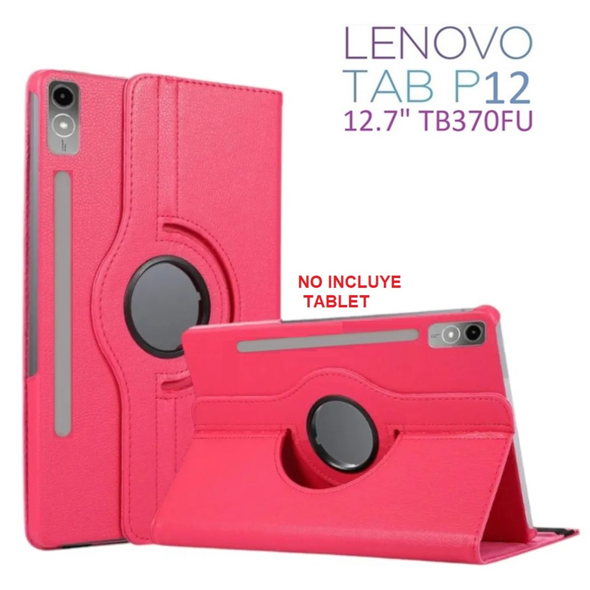 GENERICO - Funda Giratoria para Lenovo Tab P12 12.7 TB370FU Case Protector 360°