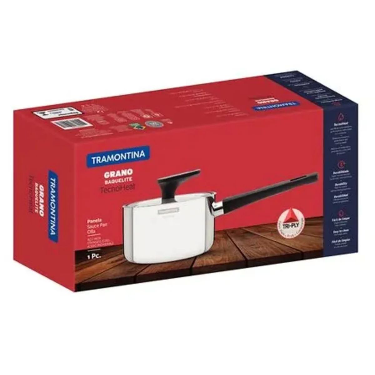 TRAMONTINA - Cacerola 16Cm 17L Grano Baquelite