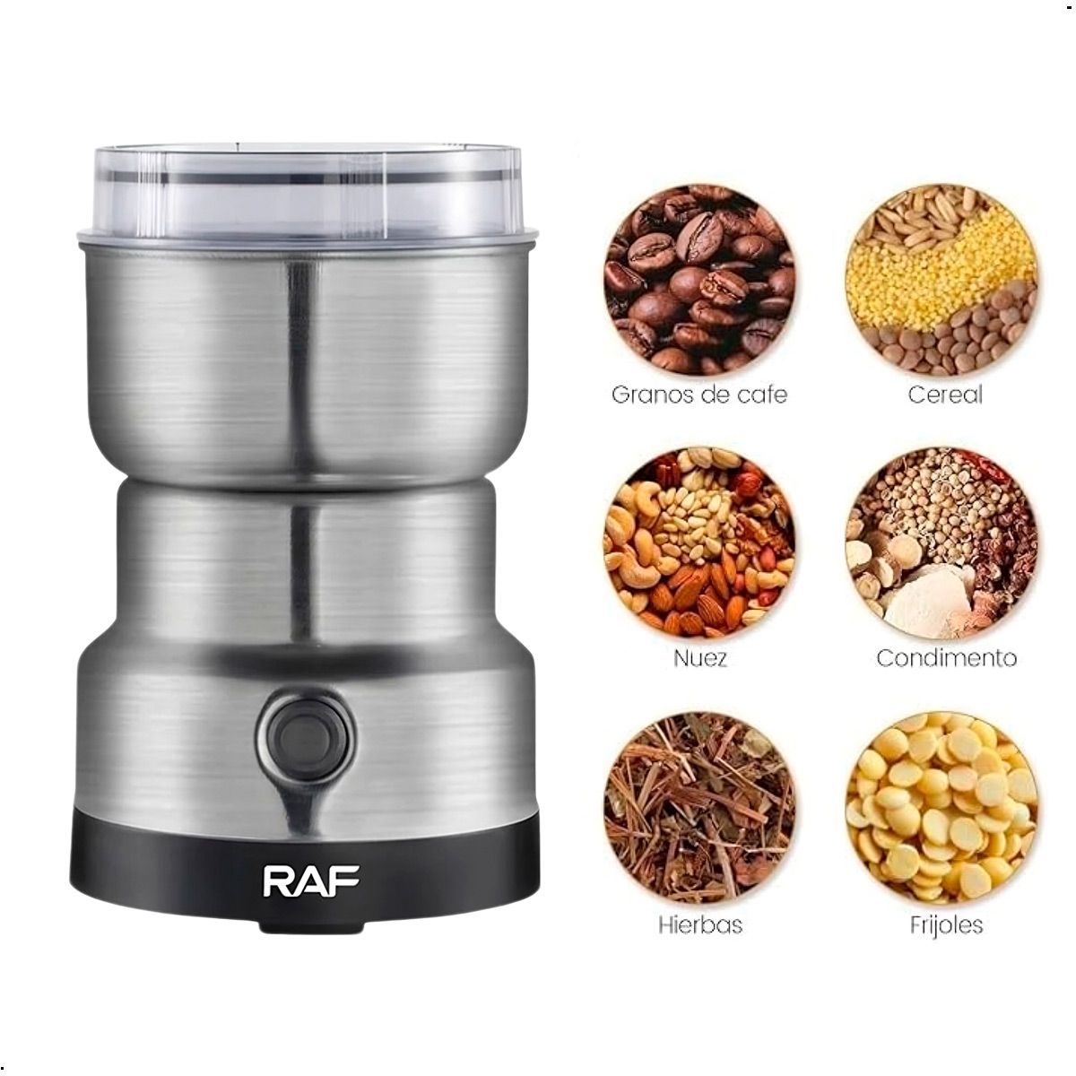 RAFF - Molino Eléctrico De Café Granos Y Semillas Raf R7113 De 300w