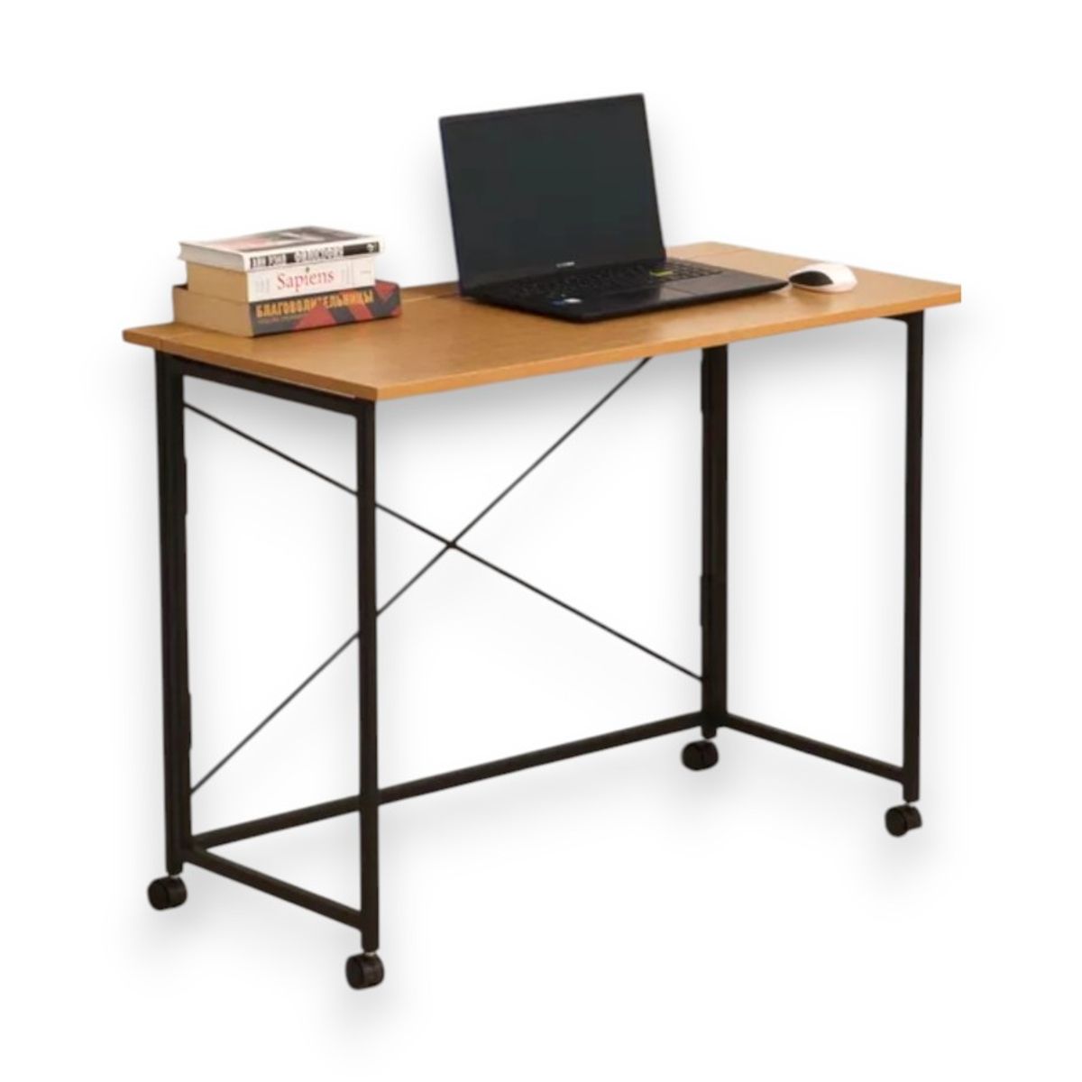 GENERICO - Escritorio Plegable De Oficina y Casa Mesa De Estudio Movible - marrón