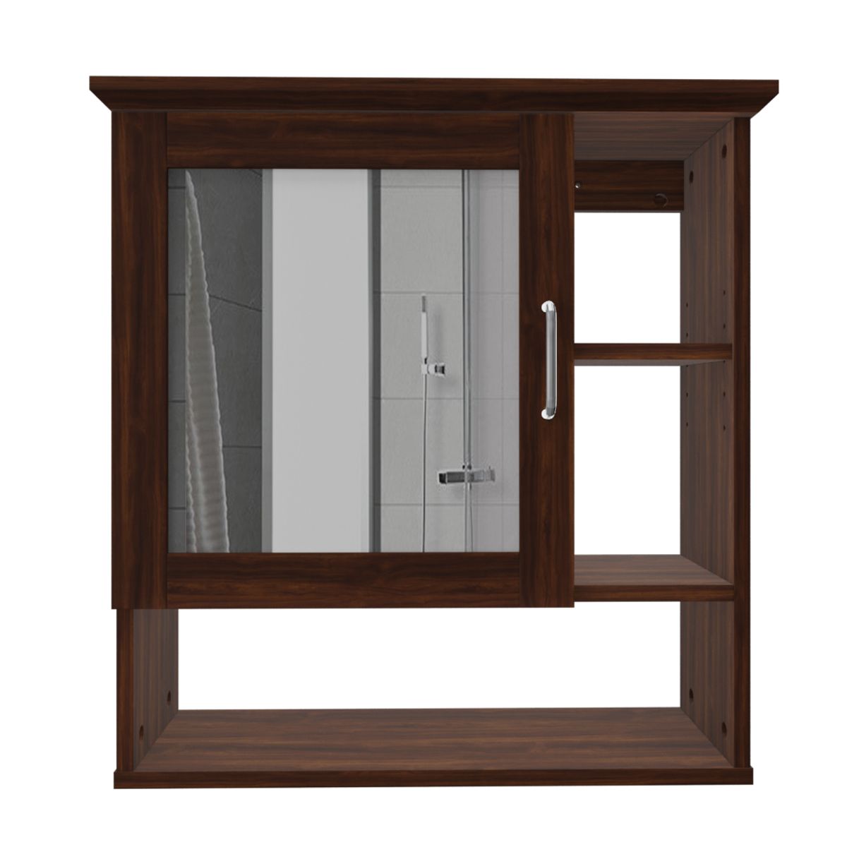 GENERICO - ORGANIZADOR DE BAÑO C ESPEJO - MED BROWN