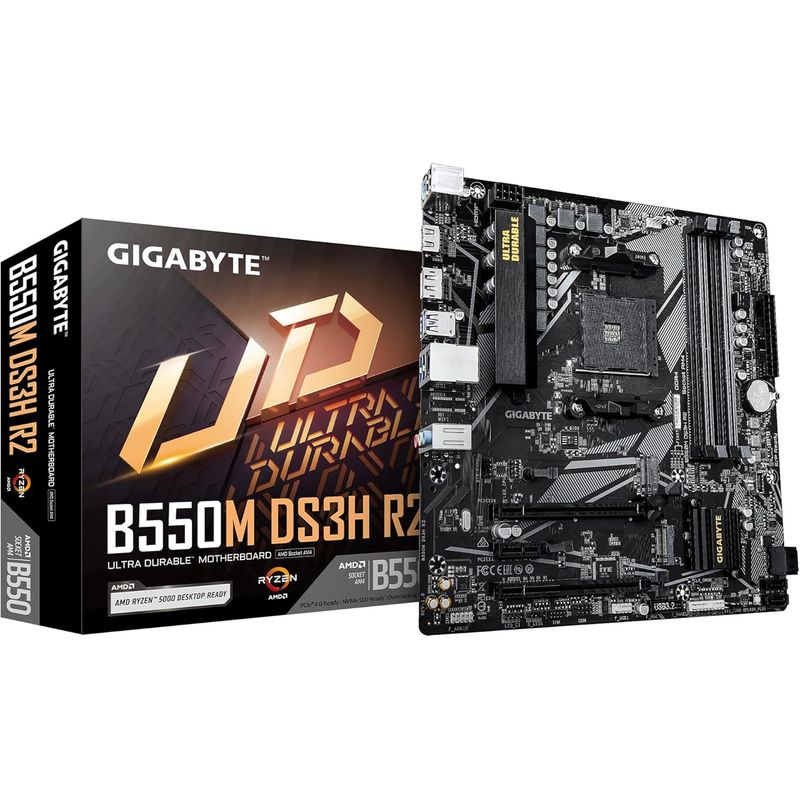 GIGABYTE - Motherboard Gigabyte B550M DS3H R2 AM4 DDR4 MicroATX