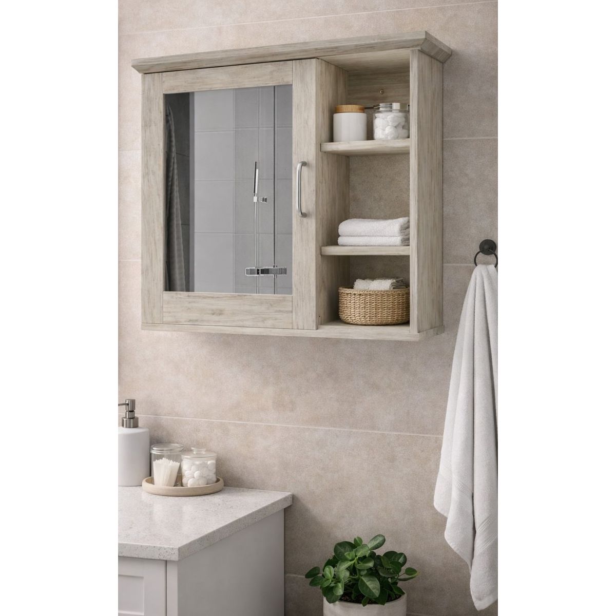 GENERICO - ORGANIZADOR DE BAÑO C ESPEJO - STOBUS PINE