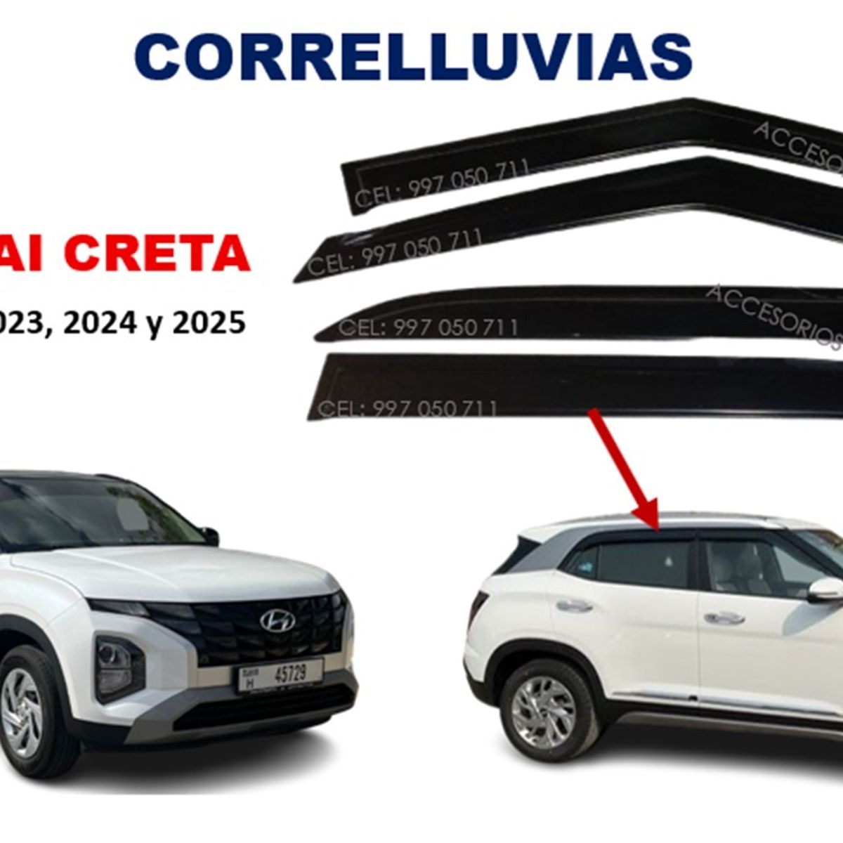 GENERICO - Correlluvias HYUNDAI CRETA año 2022 al 2025
