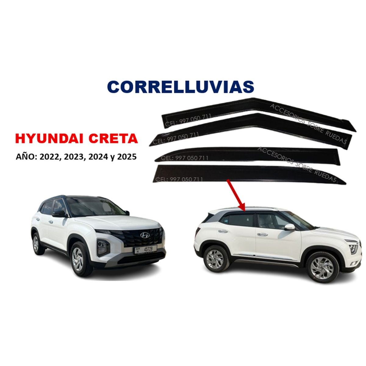 GENERICO - Correlluvias HYUNDAI CRETA año 2022 al 2025