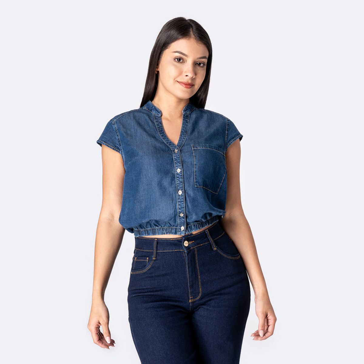 PIONIER - Blusa Denim Mujer Cinby Pionier