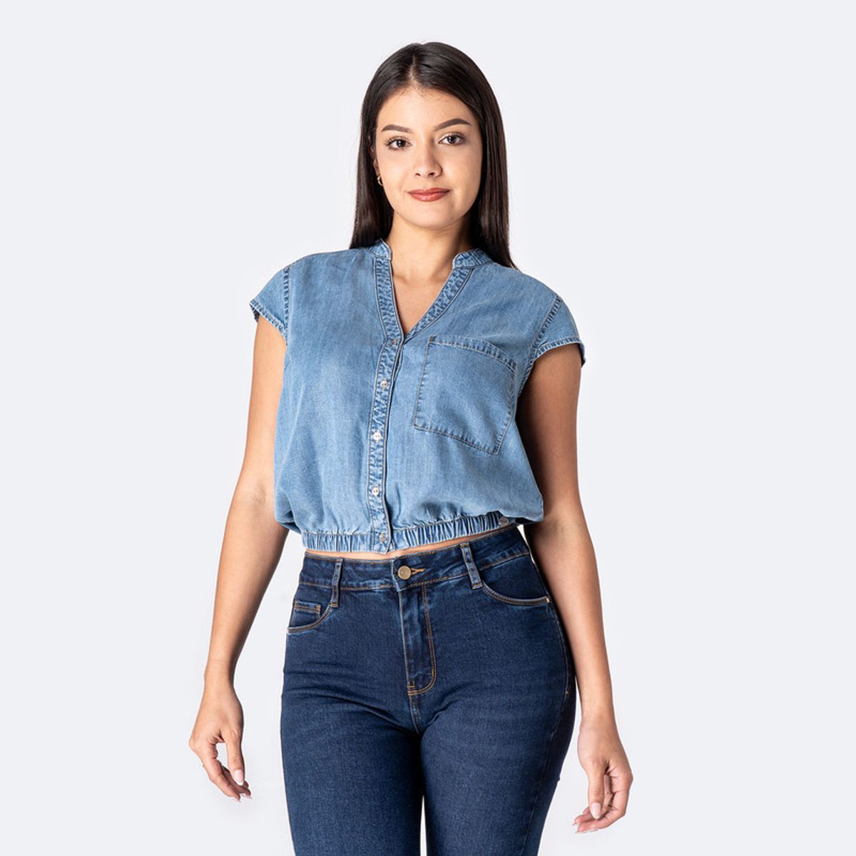 PIONIER - Blusa Denim Mujer Cinby Pionier