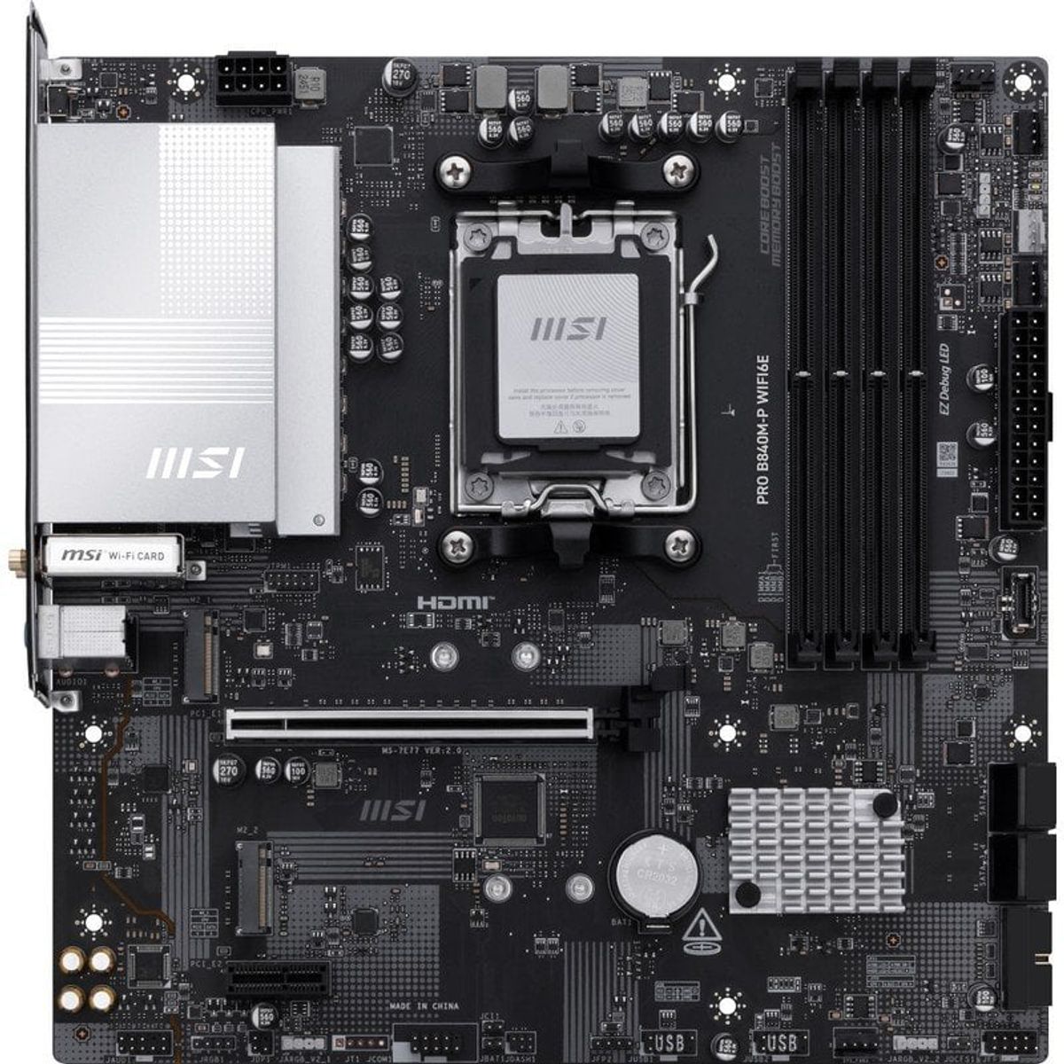 MSI - Motherboard MSI PRO B840M-P WIFI6E DDR5 mATX