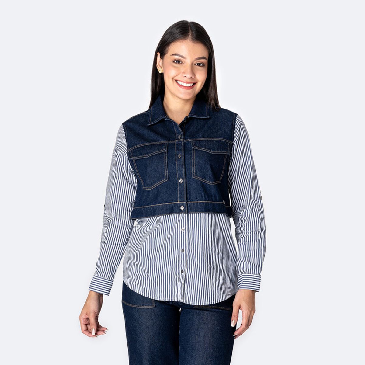 PIONIER - Blusa Denim Mujer Stine Pionier
