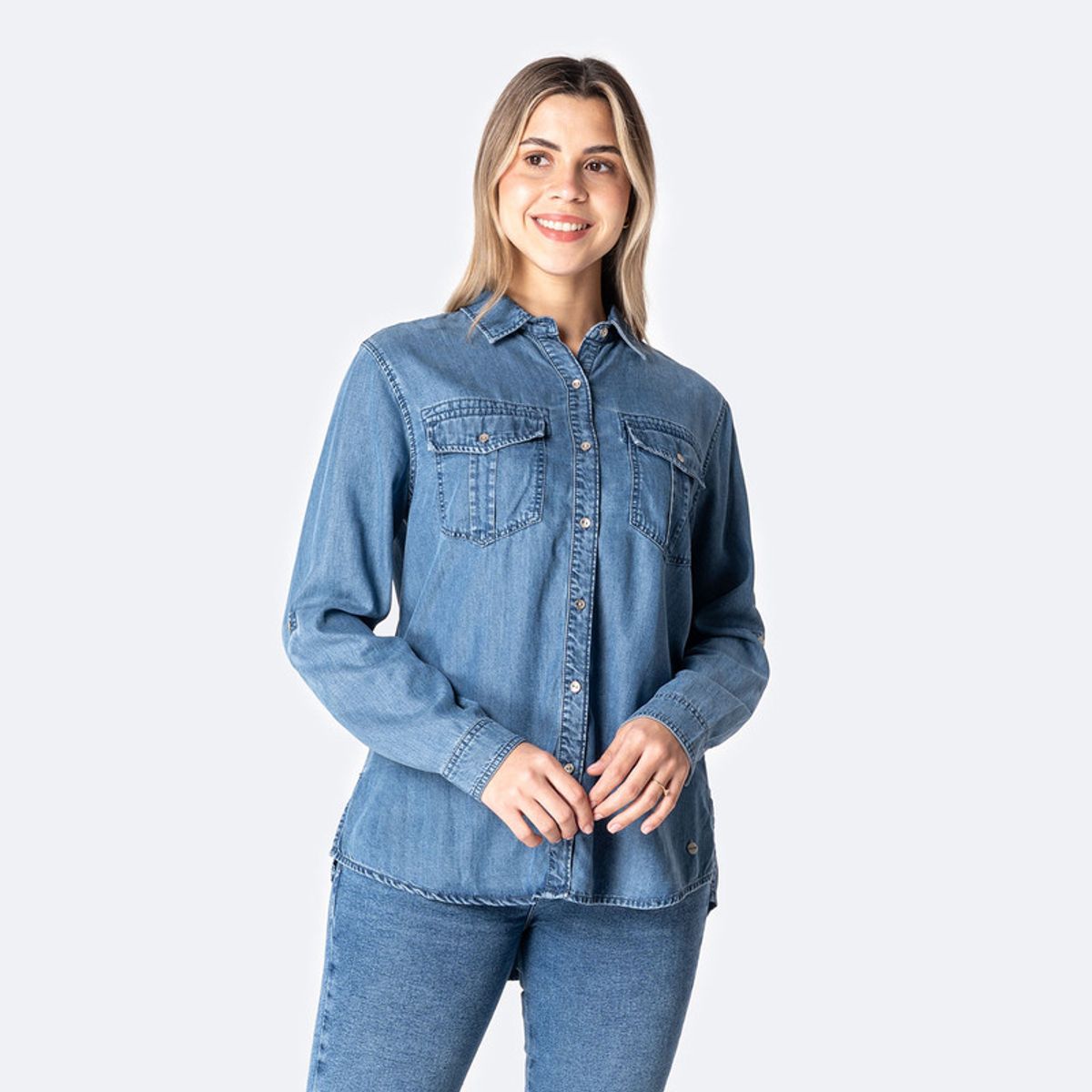PIONIER - Blusa Denim Mujer Yomilda Pionier