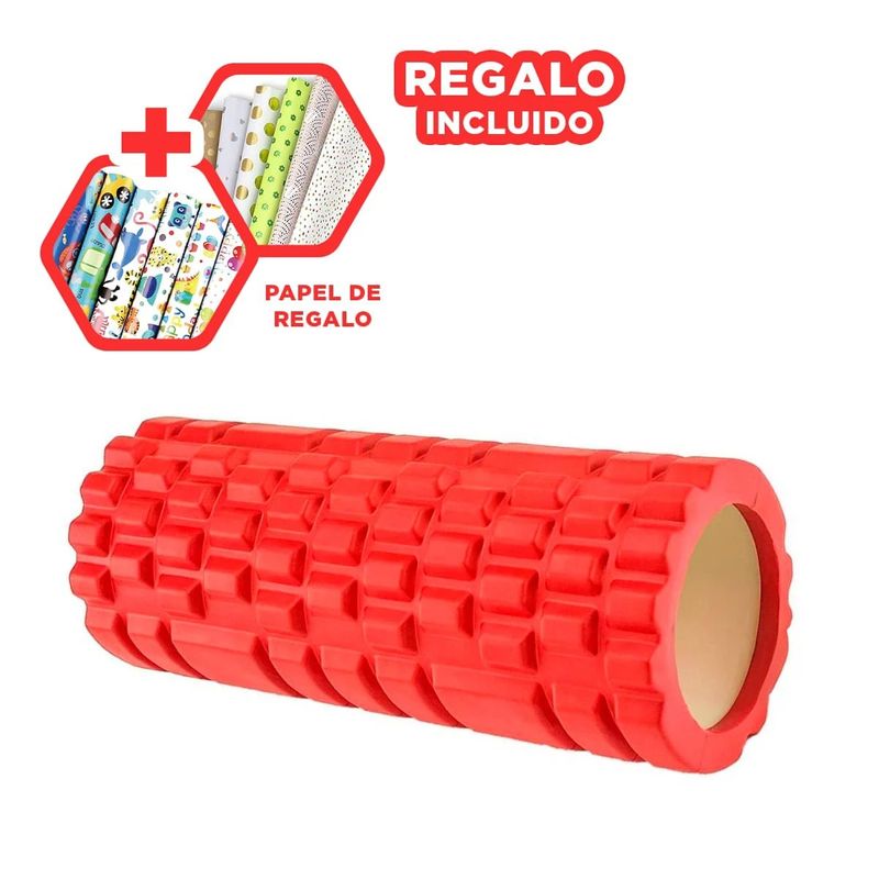 GENERICO - Rodillo Fitness Duradero en Color Rojo Y+Papel de Regalo