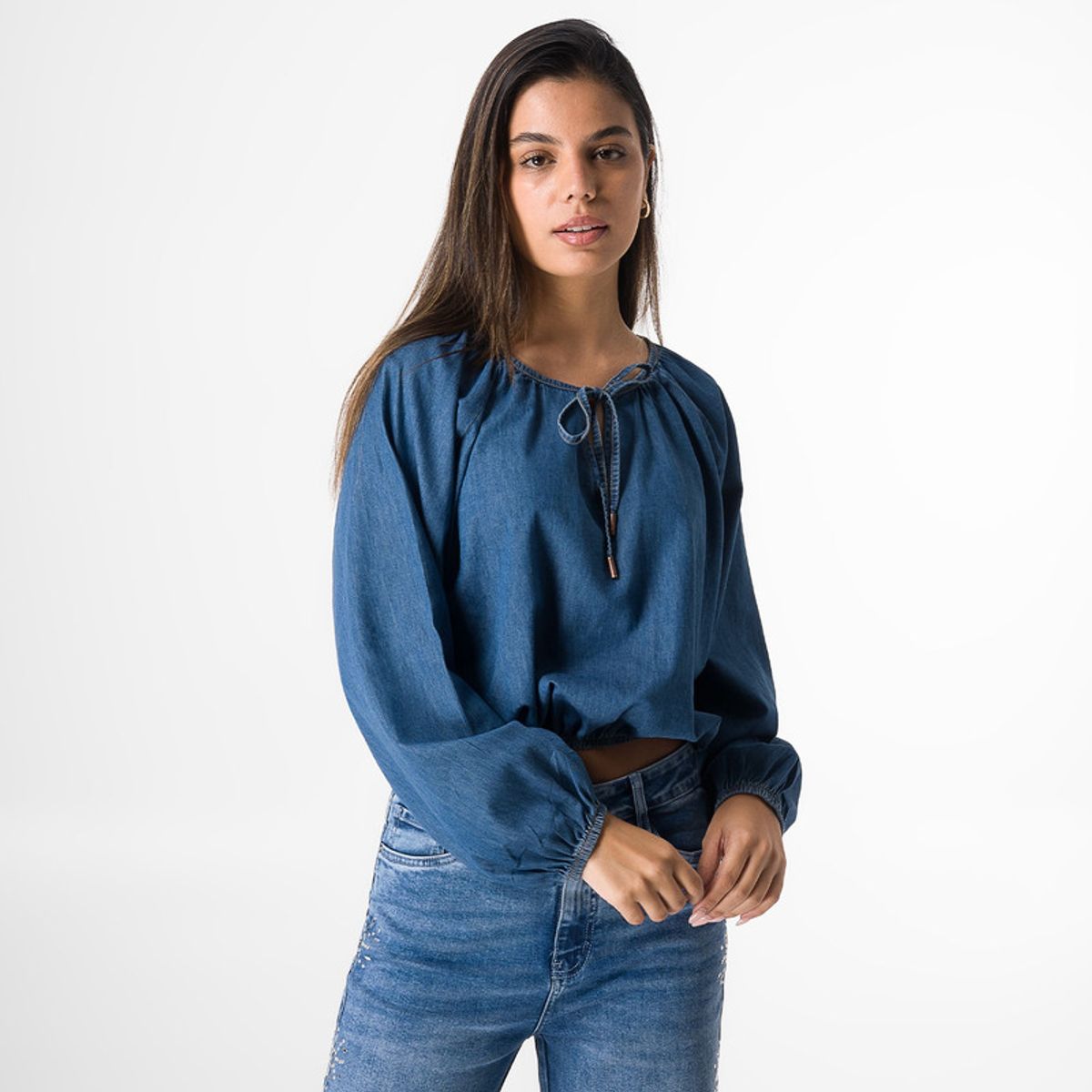 SQUEEZE - Blusa Denim Mujer Cirent Squeeze