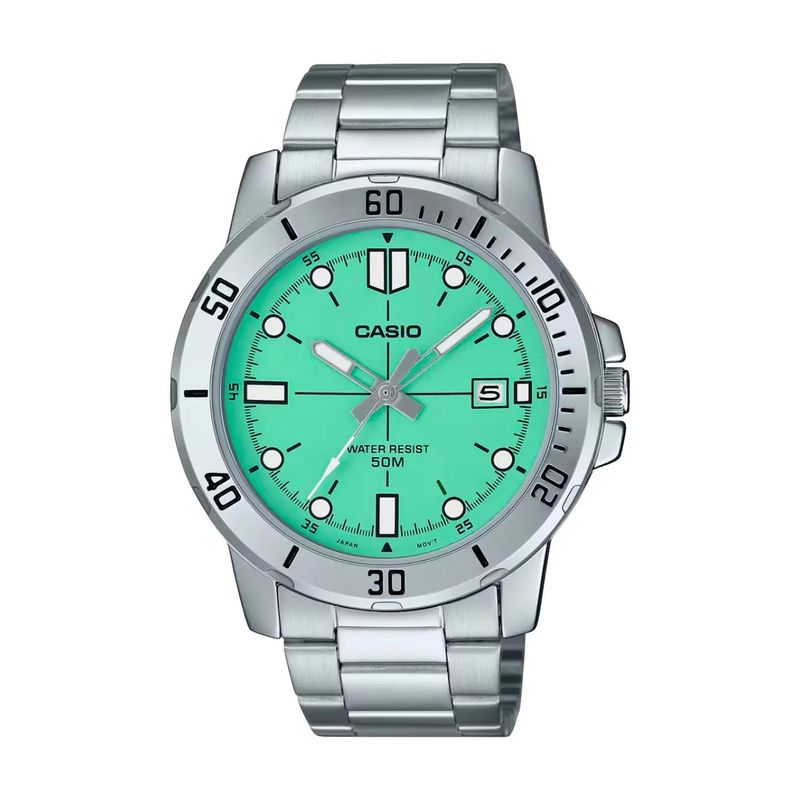 Casio MTP-VD02D-1E Orologio Uomo – Analogico Al Quarzo, Acciaio Inox, Quadrante Nero, Data, Impermeabile 30m - 3