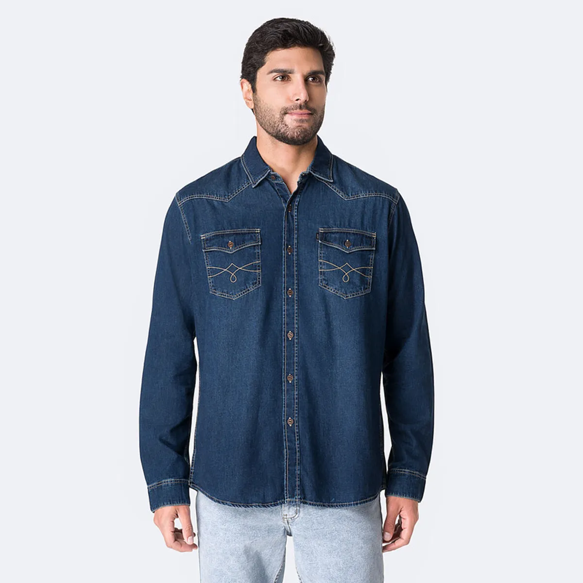 PIONIER - Camisa Denim Hombre Kehvin Pionier