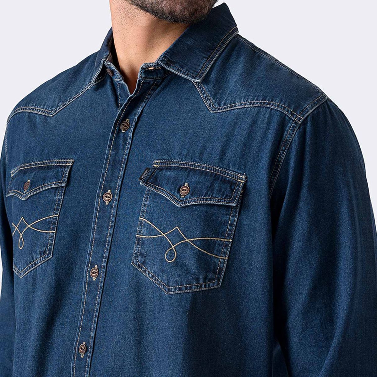 PIONIER - Camisa Denim Hombre Kehvin Pionier