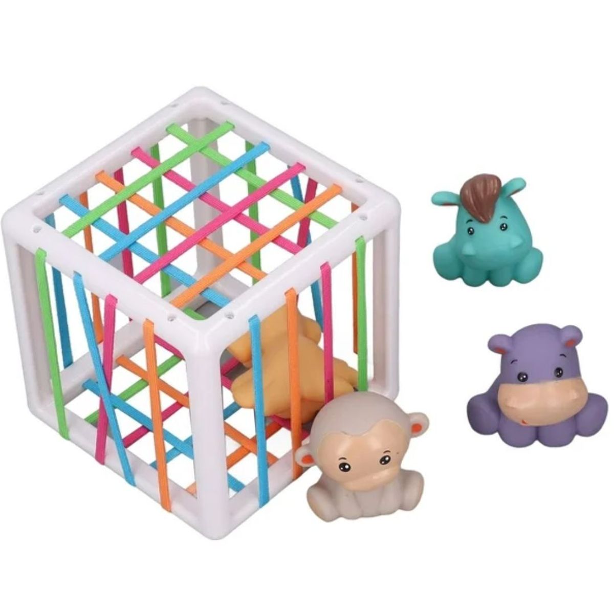 GENERICO - Cubo de Liga Estimulación Para Bebe Sensorial Animalitos