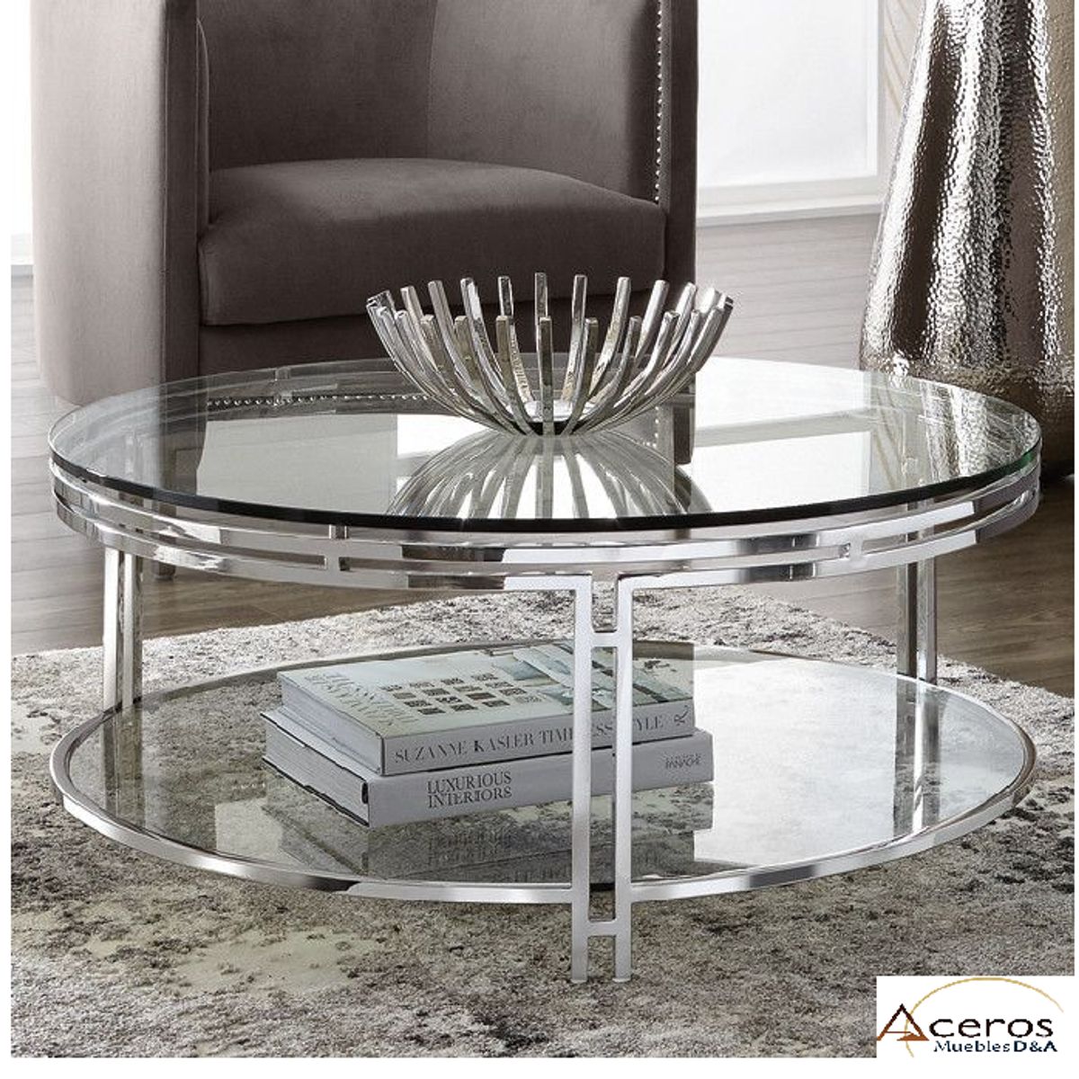 GENERICO - Mesa de Centro LUXURIOS Acero Inoxidable