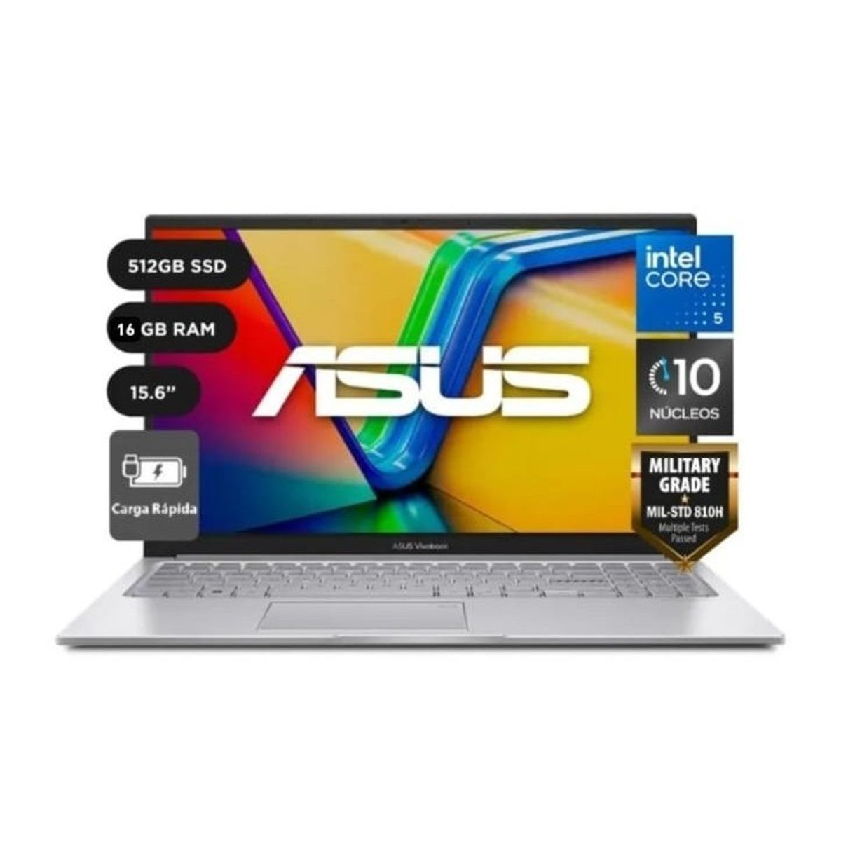 ASUS - ASUS VIVOBOOK  INTEL CORE 5 16GB DDR4 512GB 15.6 FHD WINDOWS 11 HOME
