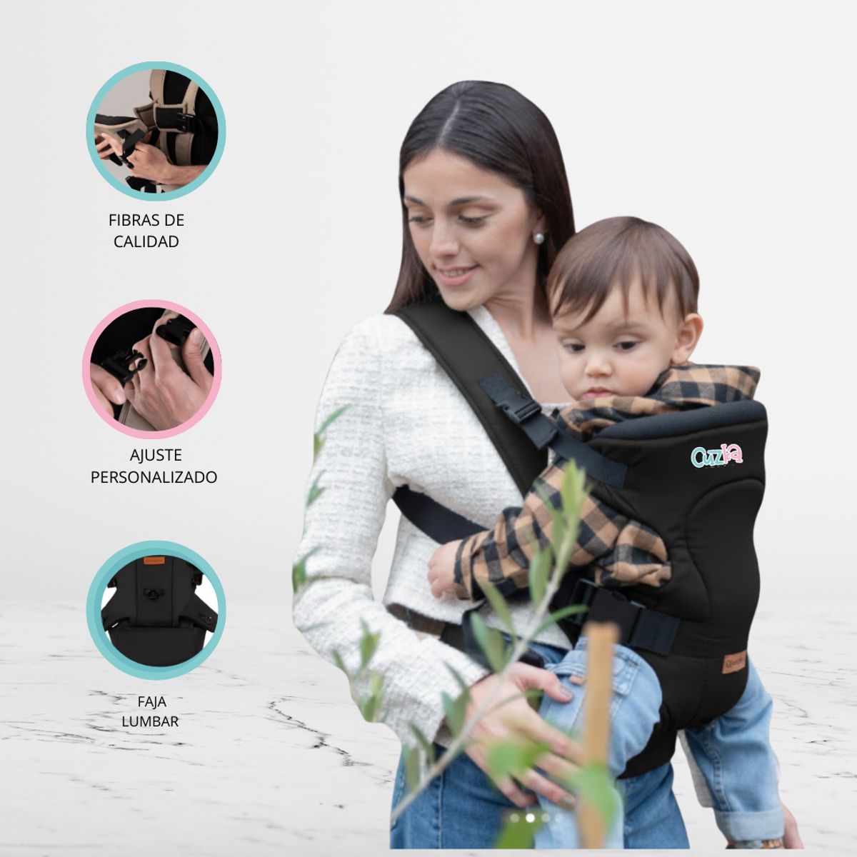 CARESTINO - Mochila Porta Bebe «BASIC» Black