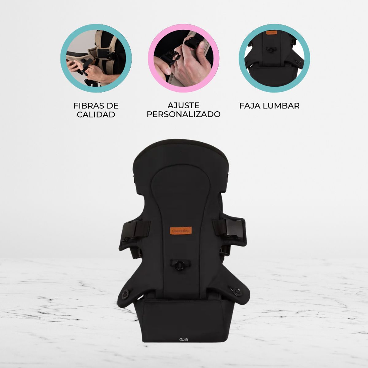 CARESTINO - Mochila Porta Bebe «BASIC» Black