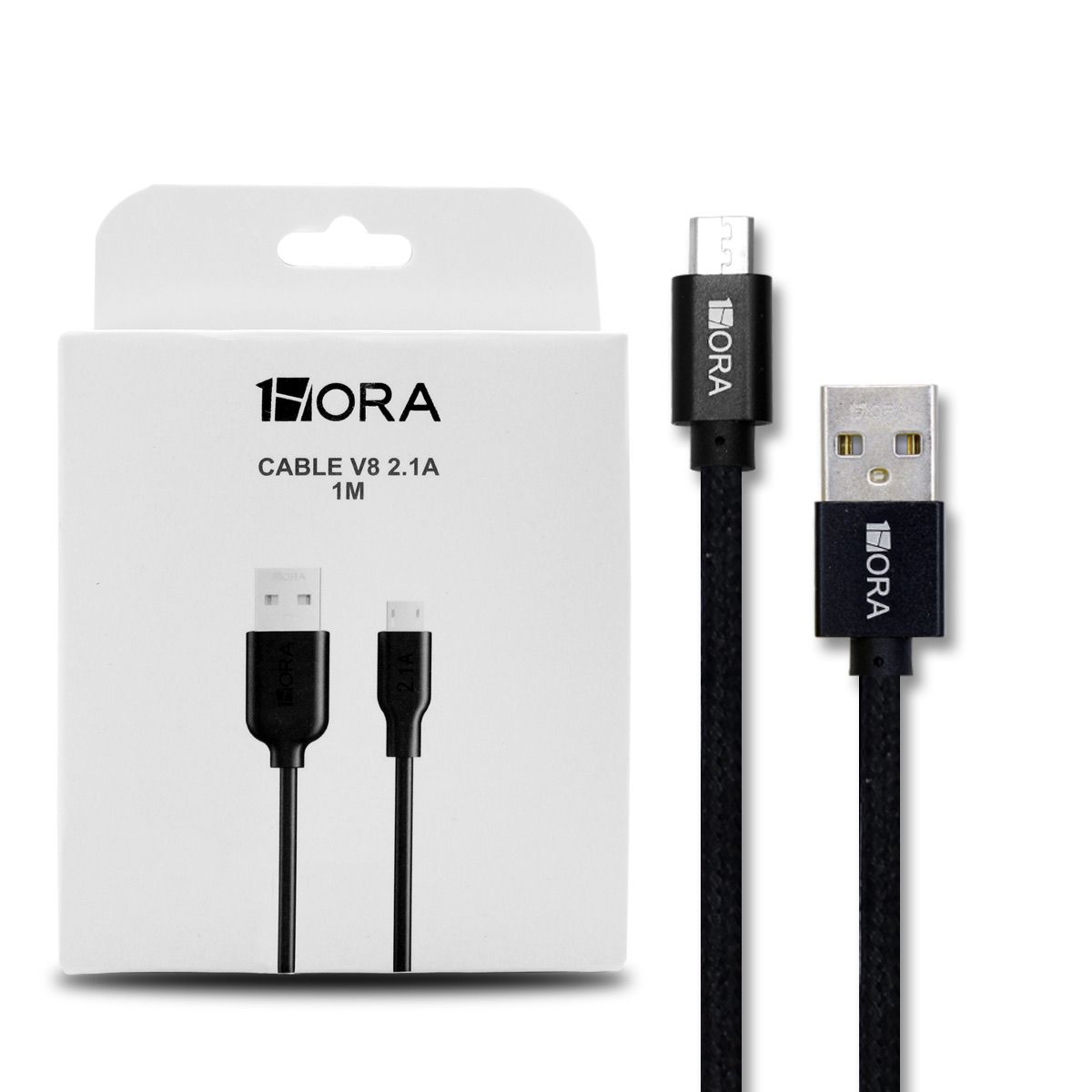 GENERICO - Cable de Datos Micro usb 3A Negro 1M