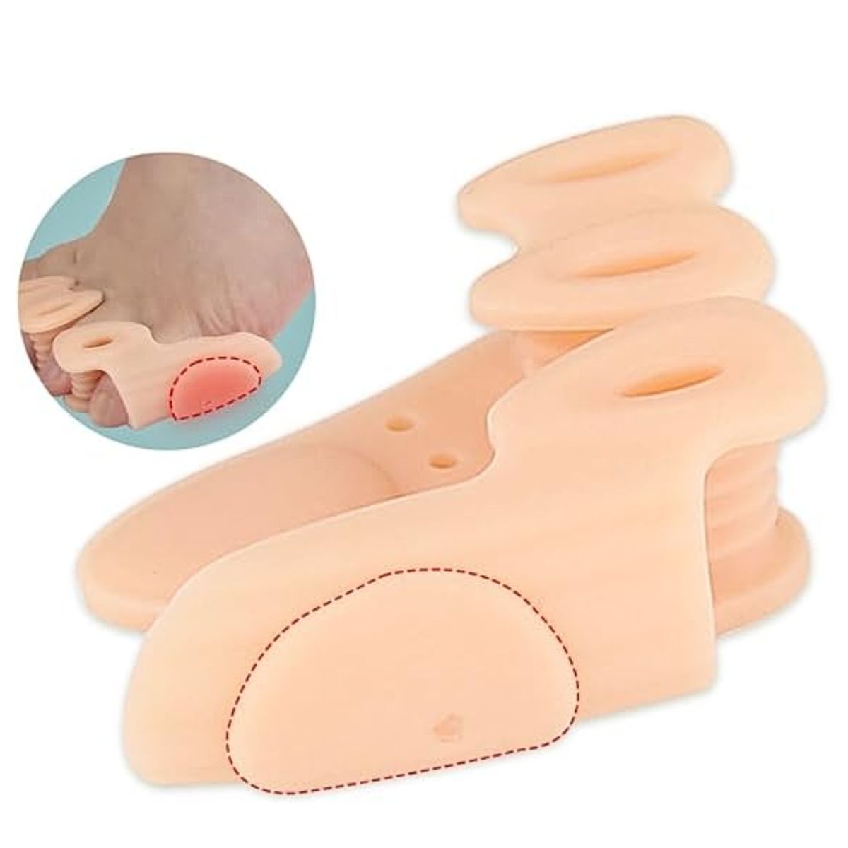 GENERICO - Almohadilla gel dedo pequeño meñique separador superpuesto plantilla