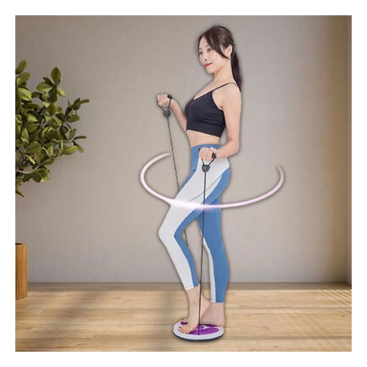 GENERICO - Pack4 Disco Fitness con Ligas de Morado Y+Regalo Stickers