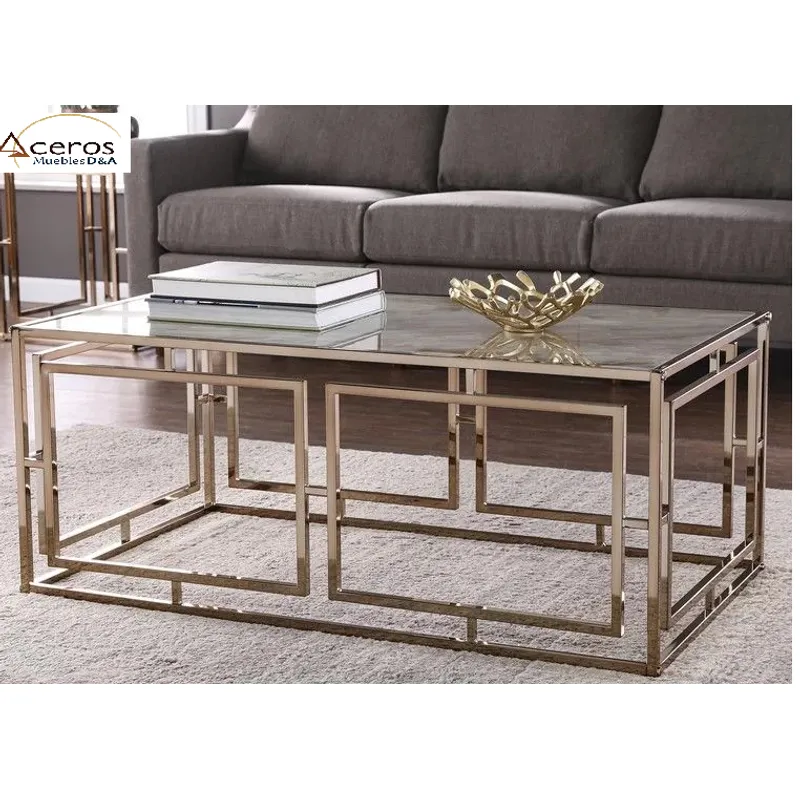 GENERICO - Mesa  de Centro ALONOU Acero Inoxidable