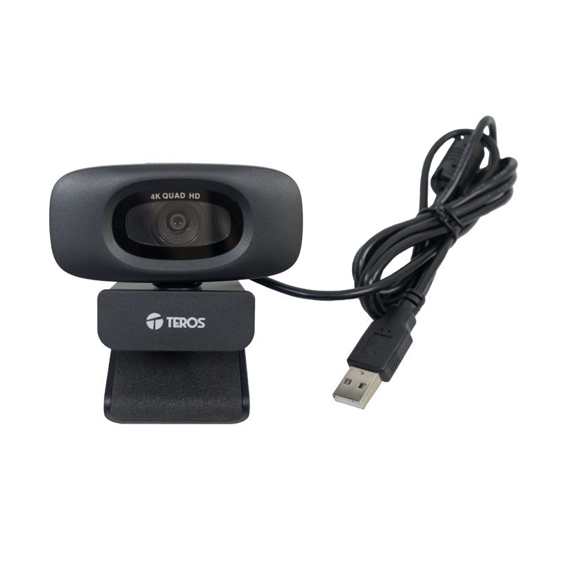 TEROS - Webcam TEROS TE-9073N, 4K, micrófono incorporado, USB 2.0