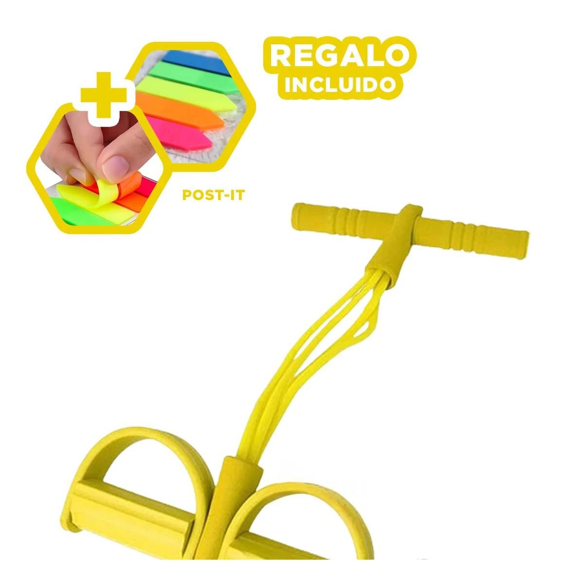 GENERICO - Pack6 Liga Elastica para Gym Amarillo Y+Banderitas Adhesivas