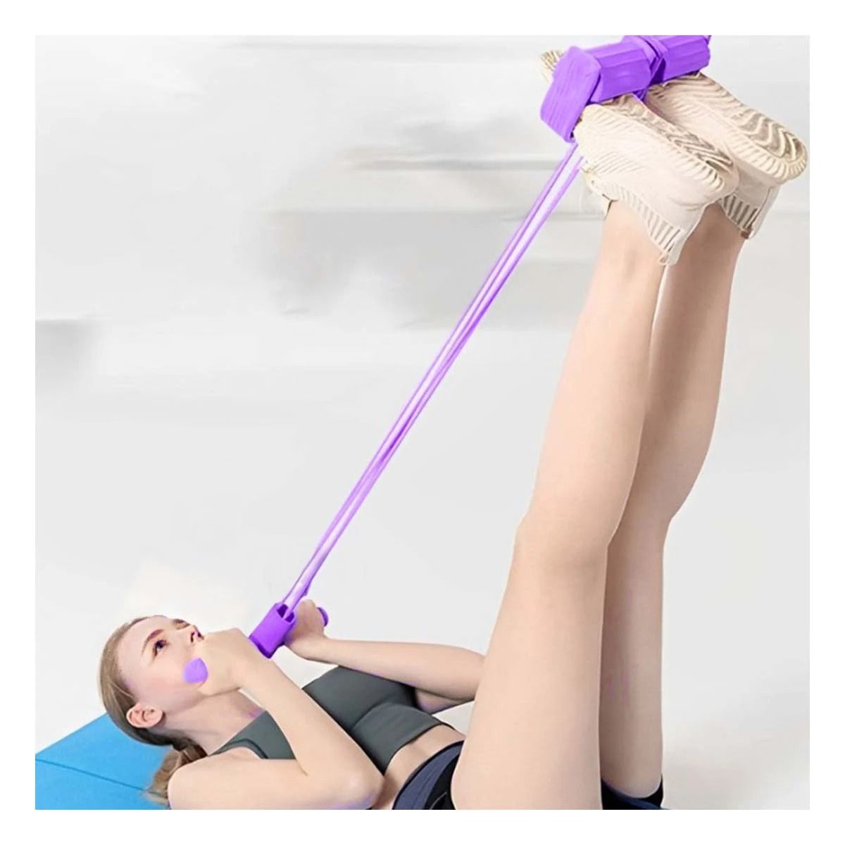 GENERICO - Pack4 Liga Resistente para Gym en Morado Y+Ligas de Regalo