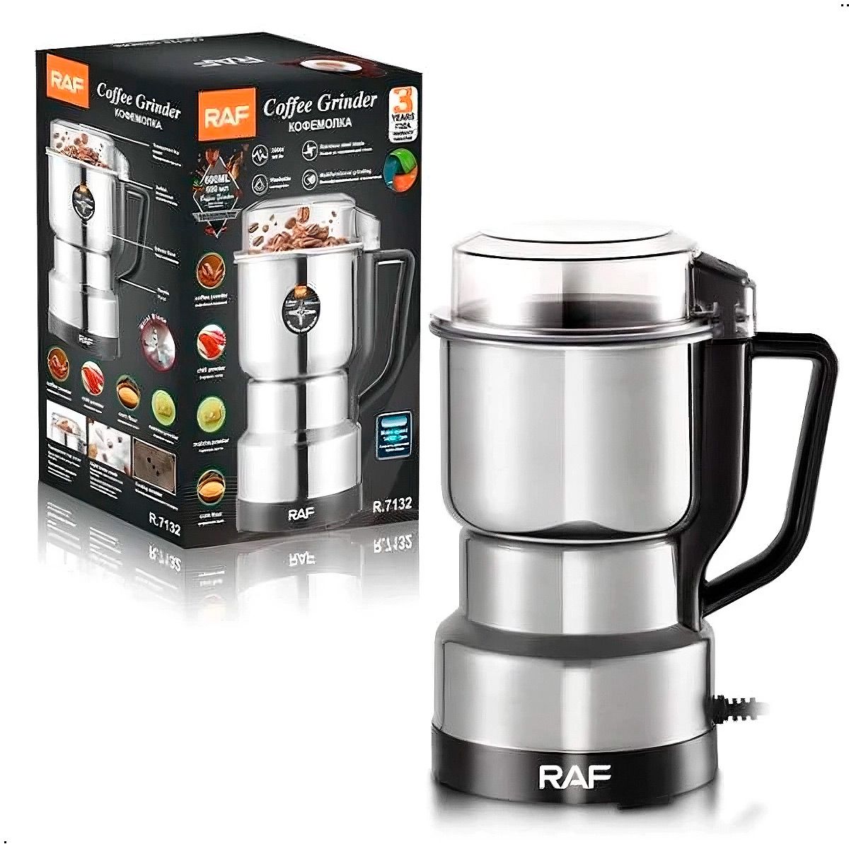 RAFF - Raf R.7132 8 cuchillas molino eléctrico de café granos 300W