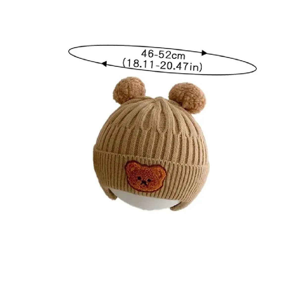 GENERICO - Gorro De Lana Para Bebe Tejido Cálido Versión Coreana Beige