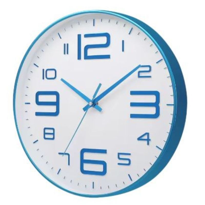 START FG - Reloj de Pared Elegante Color Celeste 29cm  Ideal para Oficinas Clínicas
