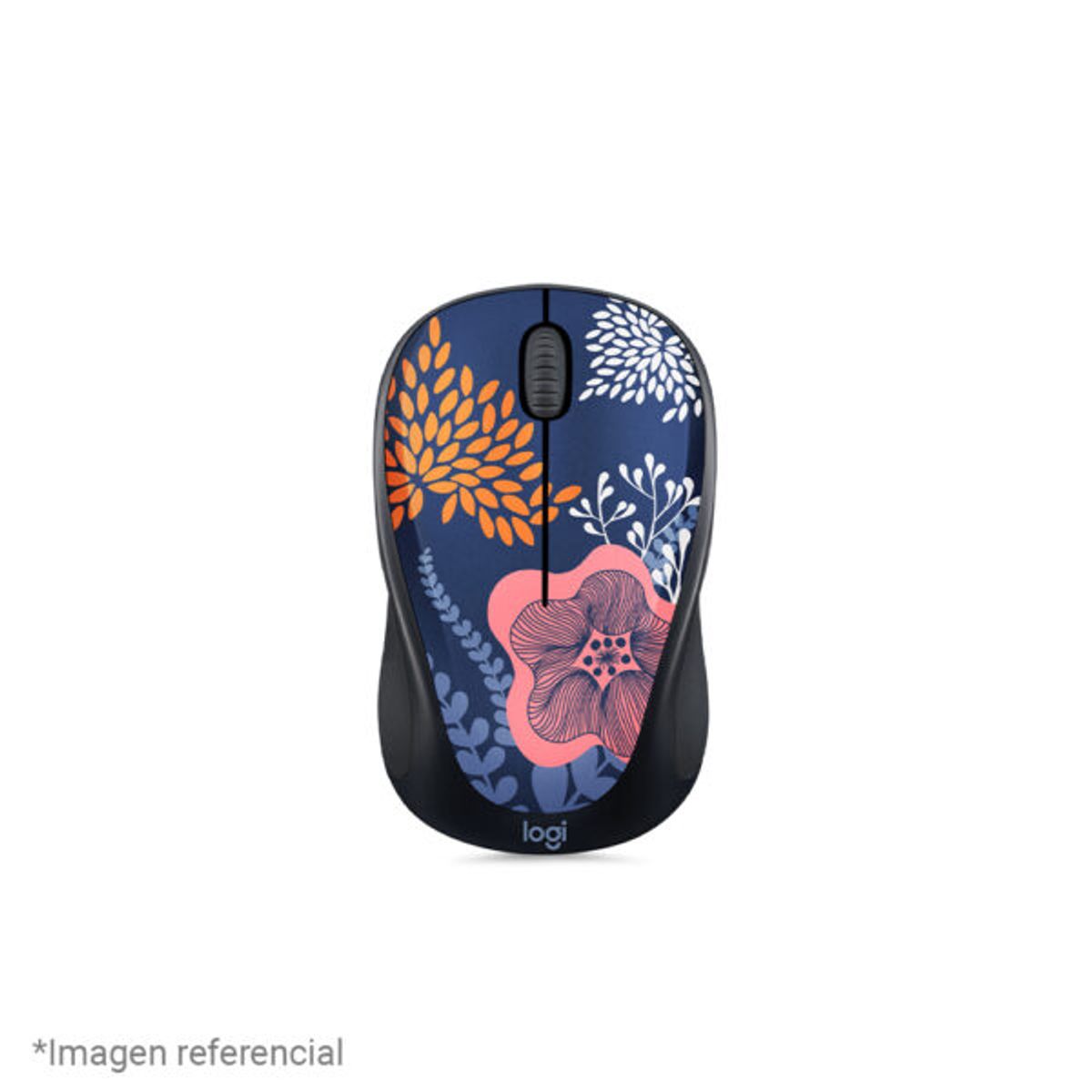 LOGITECH - MOUSE INALÁMBRICO LOGITECH M317C WIRELESS 1000DPI FLORAL NEGRO